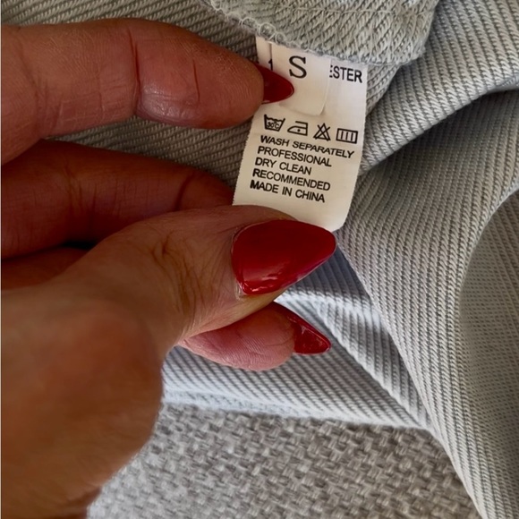 Gray Cat Sweatshirt with Coffee Print - Picture 9 of 10